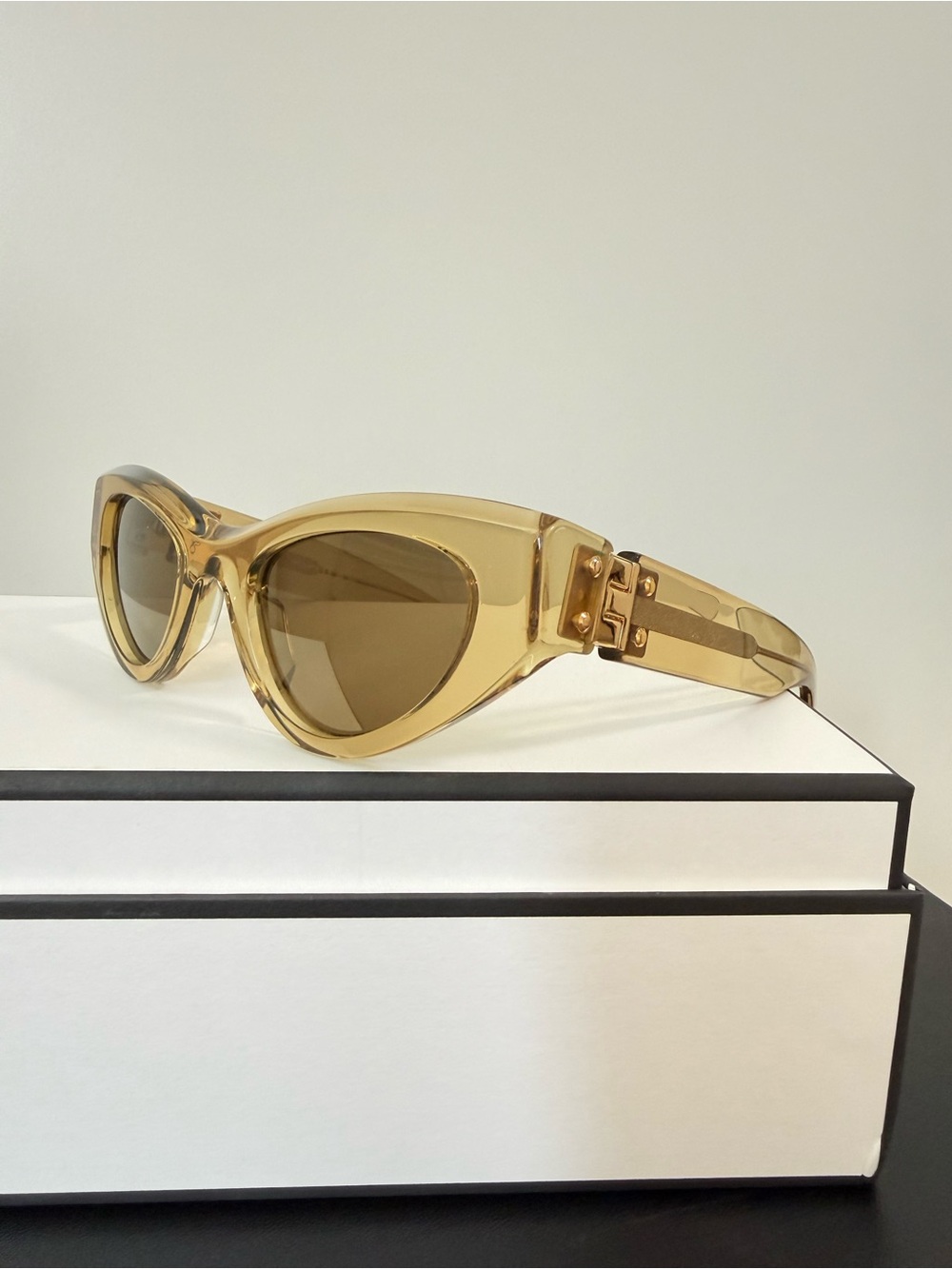 Bottega Veneta Amber-Toned Cat-Eye Sunglasses
